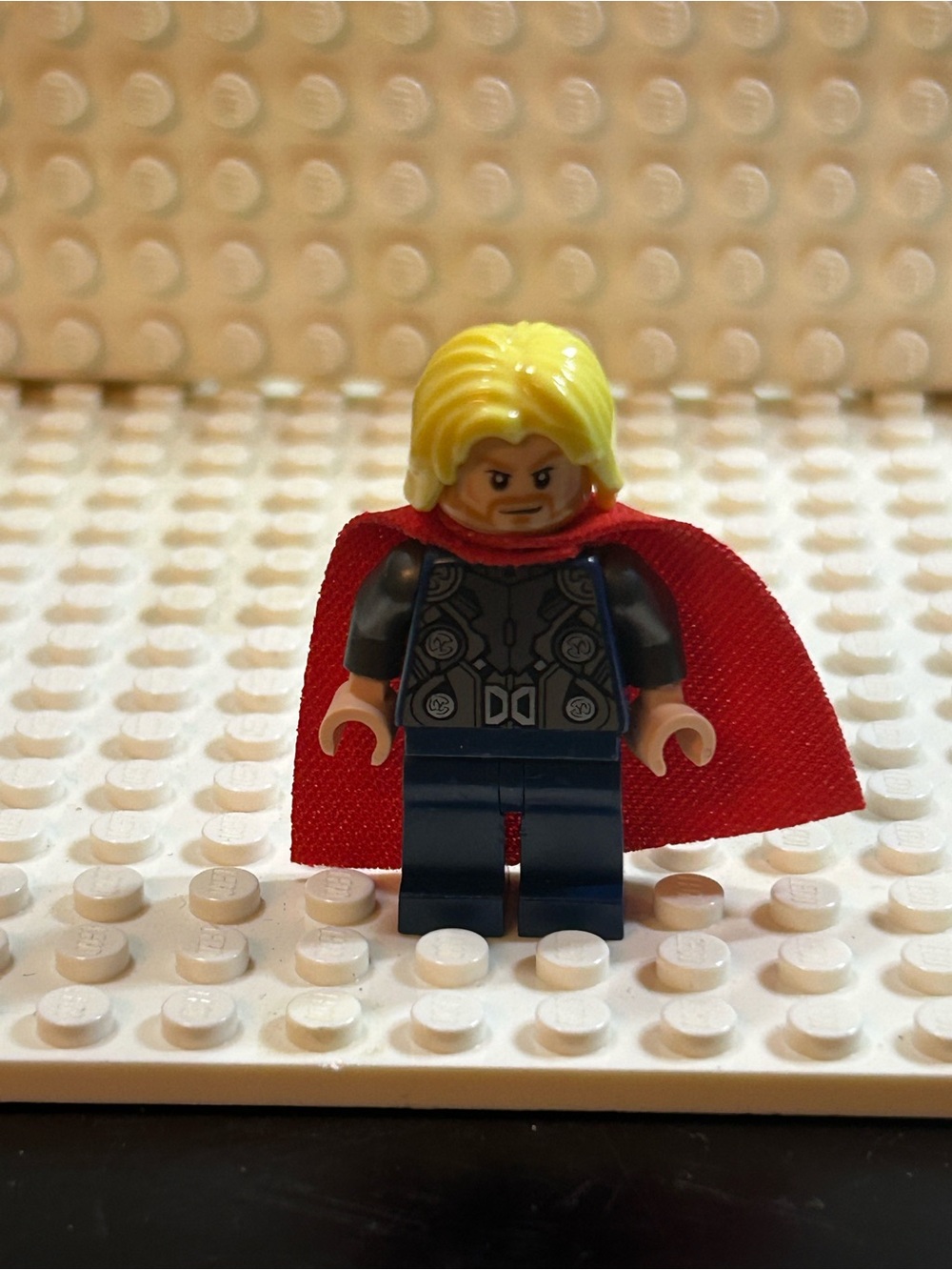 Thor minifigure with red cape
